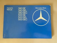 Mercedes 380SE/380SEL/380SEC/500SE/500SEL/500SEC owners manual English