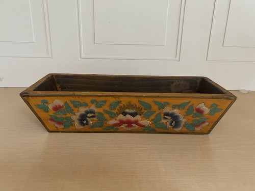 Vintage hand painted incised - hand,