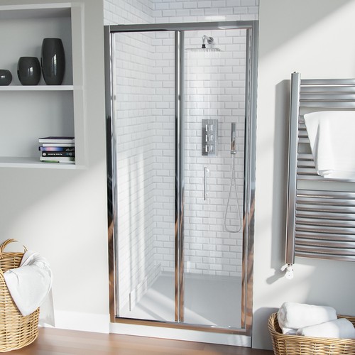 Bill 900mm fold shower - bi-fold,