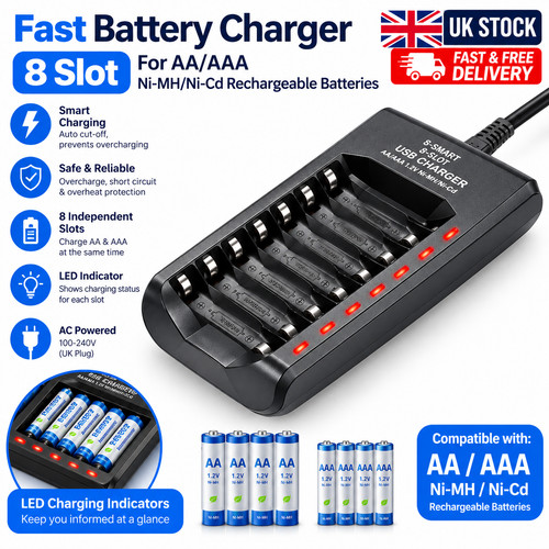 Fast battery charger slot - battery, 8