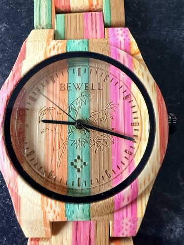 Bewell bamboo wood watch - bamboo,