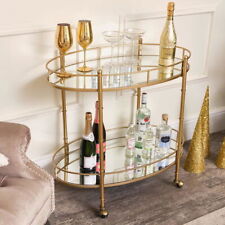 Gold Mirrored Oval Drinks