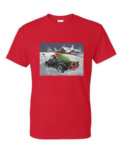 Shirt black christmas - christmas, tree