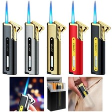 Straight  Blue Jet Gas Flashlight Lighter Windproof Cigar Drill Lighter Smoking