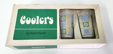 4 Vintage 1960s Ravenhead Glass Tumblers, Drinking Glasses, Boxed, Unused