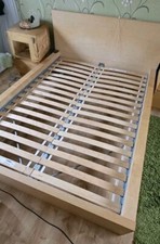 Ikea Malm (Beech) DOUBLE bed.