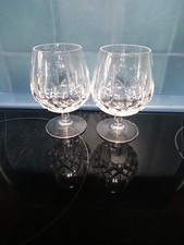 2x Vintage 300ml Crystal
