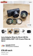 Ricoh Gr III Adaptor Ring Converter Ring JJC