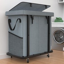 190L Grey 2 Section Laundry