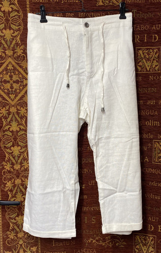 White cropped summer linen - cropped,