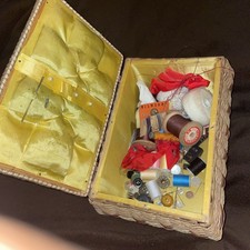 vintage wicker sewing basket