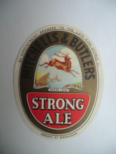 MITCHELLS & BUTLERS BIRMINGHAM STRONG ALE LATE KING BREWERY BEER BOTTLE LABEL