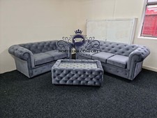 Chesterfield Sofa in Steel