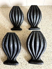 4 old / vintage  cast iron bath feet.