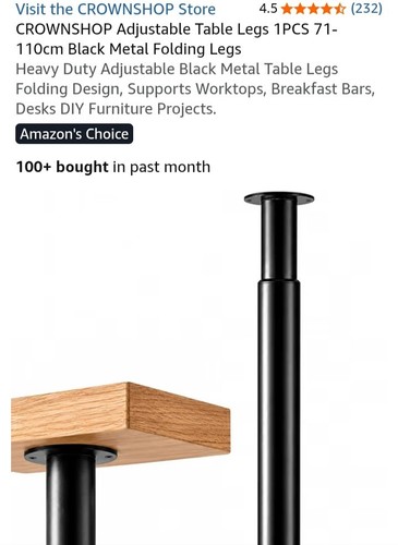 Adjustable table leg - 1,