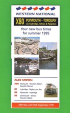 Bus Timetable Leaflet - Western National - X80 Plymouth & Torquay - Summer 1995