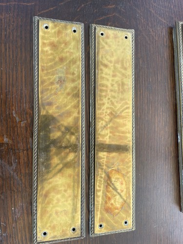 Pair antique two - piece, brass