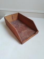 Single Vintage Wooden Haberdashery Shop Draw Paper Inbox Tray Storage Box
