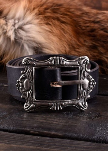 Black leather pirate - leather, belt