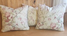 Set Of 3 Fryett Renaissance In Rose New Handmade Cushion Covers 16" By 16"