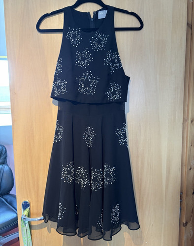 Asos black sequin fit flare - fit, &