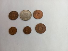 6 X 1960s Old Foreign Coins