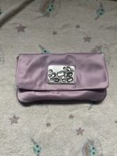 Kathy Van Zeeland Pale Pink Satin Feel Two Way Bag Clutch Shoulder Strap Bag VGC