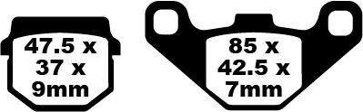 Ebc brake pad sfa - pad,