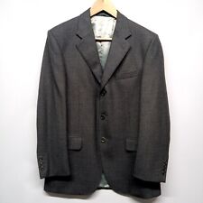 Men's Aquascutum Dress Suit Jacket Blazer Dark Grey Wool Size 40S Excellent
