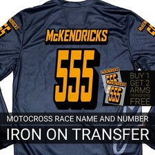 Iron On Race Name Number 3D