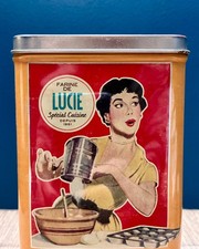 Vintage 1950s French Flour Tin