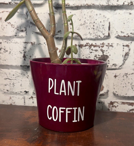 Glazed ceramic round plant pot - ceramic,