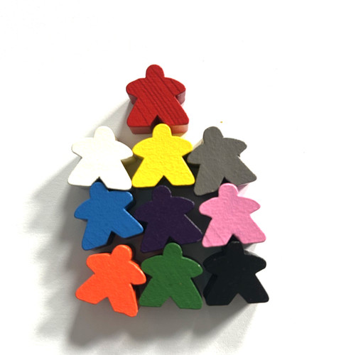 Set wooden meeples - of,