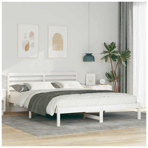 Platform bed frame white - frame, x