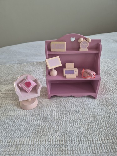 Dolls house pink - house, wooden