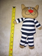 Cat Plush With Black & White Stripes By Tiger