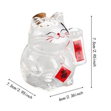 Glass Piggy Bank Golden Bean
