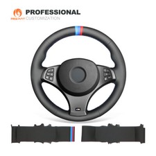 Black genuine leather steering - genuine,