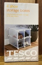 TESCO 4 Shoe Storage Boxes -