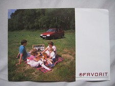 1989 Skoda Favorit Fold Out Brochure Pub.No. CSL-19