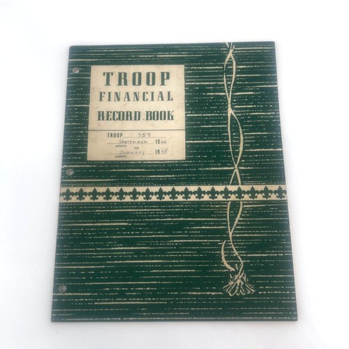 Troop financial record book - troop,