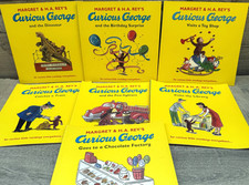 7 Curious George PB Books 20x20cm Library Toy Shop Dinosaur 31pgs Marget HA Reys