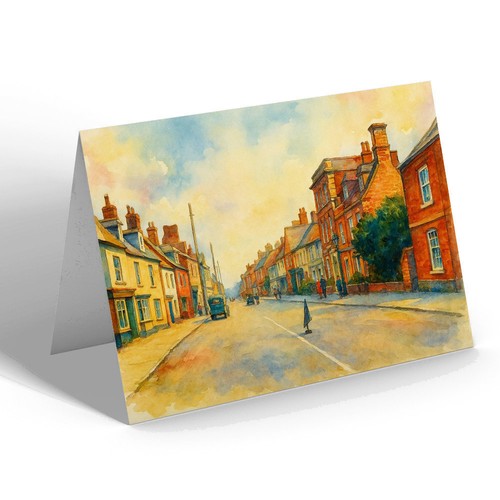 Greeting card high street - high,