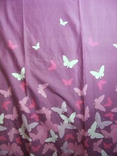 Next Butterfly Border Print Curtains Tab Top, Lined: c164 x 183cm drop