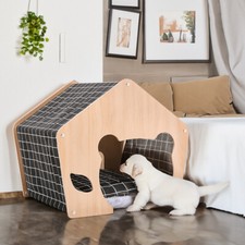 Wood Dog House Kennel Indoor