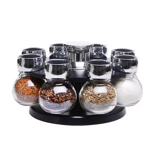 Glass jars rotating - glass,