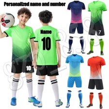 Personalized Football Kids Boys Girls kit Shirt Training Set Birthday Gift