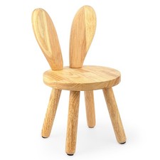 Solid wood rabbit - wood, stool
