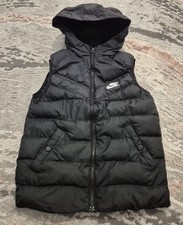 Nike boys hooded gilet body Warmer Size M 137-147cm Black