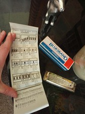 Vintage Blues and Hohner International Harmonica - Original Box & Instructions